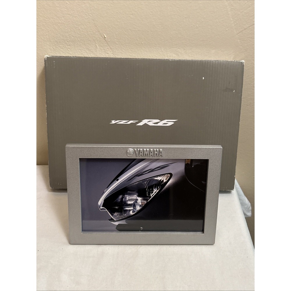 Yamaha Diecast Aluminum Picture Frame YZF-R6 Motorcycle Photos Brochure Box